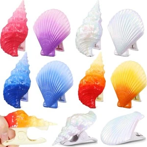 8 Pcs Shells Beach Towel Clips for Beach Chairs Beach Towel Clips for Pool Ch... - Picture 1 of 6