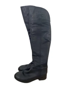 Tory Burch Simone over the knee black leather boot size 6M - Picture 1 of 7