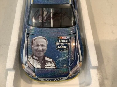 CALE YARBOROUGH AUTOGRAPHED 2012 FORD FUSION NASCAR HALL OF FAME DIECAST & CARD - Image 1 of 4