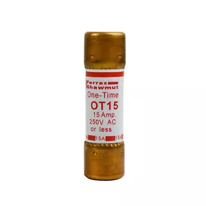 1 pieza Ferraz Shawmut Mersen OT15 15A Clase K5 Fusible de Acción Rápida 250V AC/DC - Imagen 1 de 5