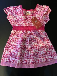NWT Girls Size 6/6X Pink Butterfly Cotton Top - Picture 1 of 4