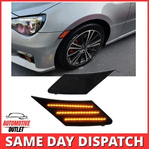 2x LED Clignotant Pare-Choc Marqueur Léger Noir Brillant pour Toyota Gt 86 - Picture 1 of 19