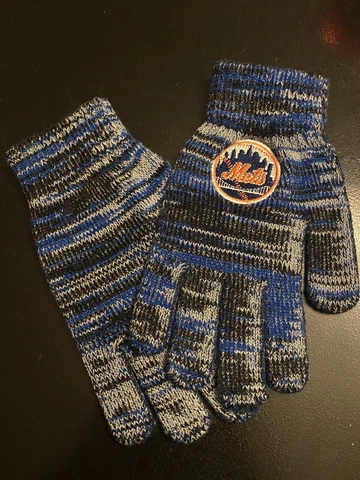 Lot of 3 ~ New York Mets MLB Baseball Team Logo Gloves Official - NEW - ONE SIZE Cover