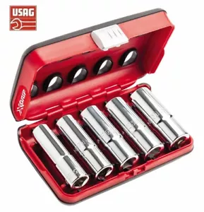 Usag set 5 chiavi a bussola lunghe 1/2" X-Grip 235 1/2 XL/C5 in cassetta - Imagen 1 de 5