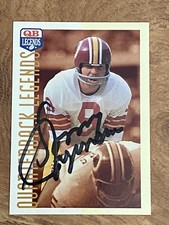 1993 Quarterback Legends Sonny Jurgensen #25 AUTOGRAPHED Card - Redskins HOF