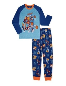 Boys Space Jam Pajama 2 piece sleep wear PJ set long sleeve top & pants Size 6-7 - Picture 1 of 3