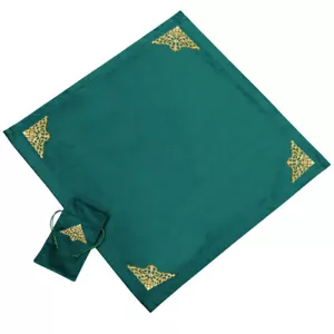 25.59" Square Altar Tarot Table Cloth with Bag Wicca Tablecloth Triangle Alloy - Picture 1 of 16