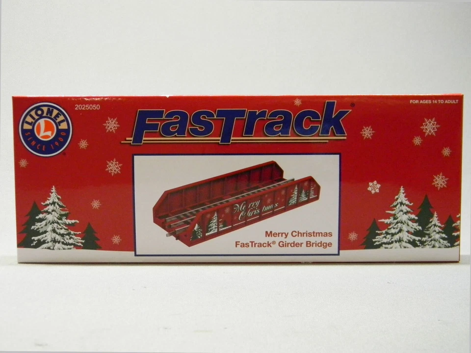 Lionel 2025050 O Assembled Merry Christmas FasTrack Girder Bridge