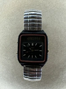 Reloj de Cuarzo Digital Analógico Timex Vintage Hombre Negro Rectángulo Cronógrafo Batería Nueva - Imagen 1 de 5