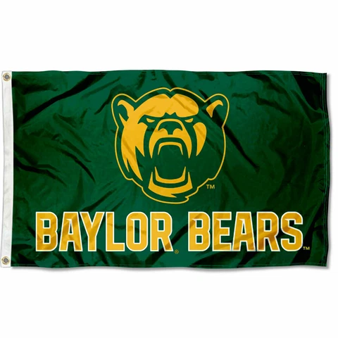 Baylor Bears New Bear Head Flag Large 3x5 Cover