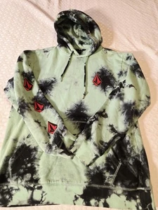 Volcom Men's Medium Tie Dye Hoodie Green - Picture 1 of 10