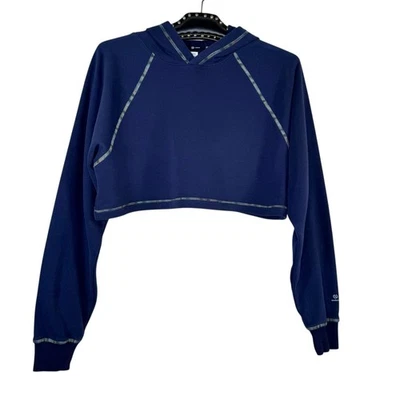 Something Navy X Bandier Rainbow Stitch Pullover Crop Hoodie Sweatshirt Small - Image 1 of 4