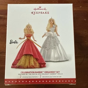2015 Hallmark Andenken Feier Barbie Ornament Set 2013 2014 Ornamente NIB - Bild 1 von 5