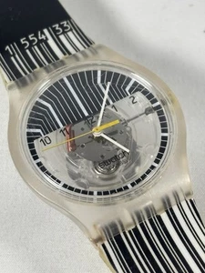Swatch 2005 Bar Code SUJK109 Jelly In Jelly Wristwatch, Swiss - Picture 1 of 5