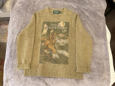 Ralph Lauren Polo Sportsman 羊毛毛衣针织大号 — 第 1/4 张图片