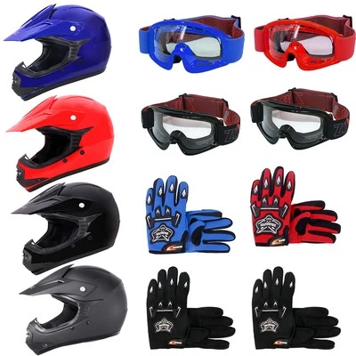ZORAX ZOR-X15 Junior Kids Motocross Helmet Crash & Optional Extra Goggles Gloves - Image 1 of 4