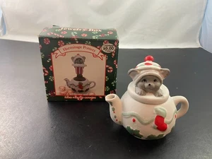 Vintage Maus TEEKANNE Hermitage Pottery 1995 Limited Edition 4" Holiday Jewelry Box - Bild 1 von 24