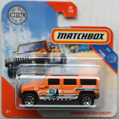 Matchbox Hummer H2 SUV Concept orange Rescue Neu/OVP Geländewagen Mattel MBX  - Bild 1 von 4