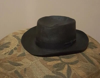 Pre-Owned Men’s Dobbs 5th Ave Black Summer Dress Hat - Image 1 of 3