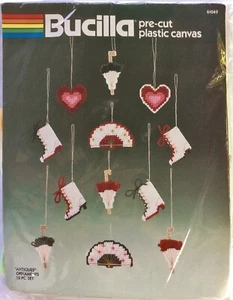 Bucilla "Antiques" Plastic Canvas Set of 12 Christmas Ornaments Kit 61049 - Picture 1 of 2