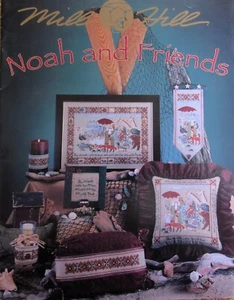 Mill Hill NOAH & FRIENDS Country Cross Stitch Samplers & more Pattern Chart Book - Imagen 1 de 2