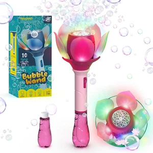 Blumen Seifenblasenstab Elektronisch Licht Seifenblasenmaschine Kinder Mädchen - Bild 1 von 12