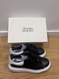Alexander McQueen Black and Reflective White US10 Full Box and Tags