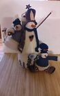 Plush Snowman And Family Table Decoration Sand Bottom