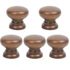 5Pcs Round Wood Drawer Knobs Wood Color Drawer Pulls Knobs  Cupboard