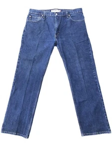 Levis 505 Mens Jeans Size 36X30 Blue Dark Washed Straight Leg Denim Jeans VTG - Picture 1 of 16