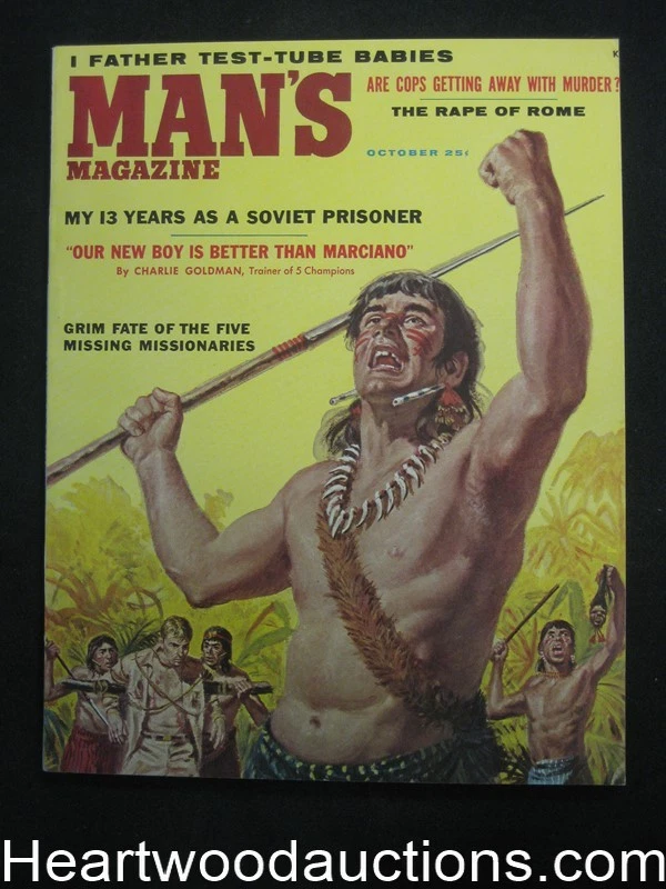 Man's Oct 1956 John Leone Cvr, Boxing Story - Ultra High Grade- NAPA Foto 1 de 1