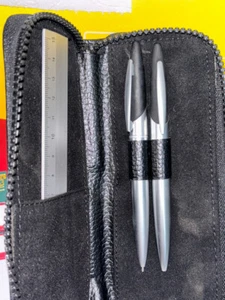 Luxus Kugelschreiber Set : 2x hochwertige Kugelschreiber + Lineal - Bild 1 von 1