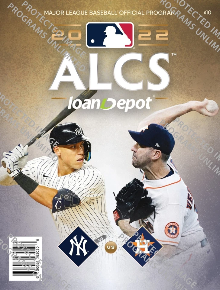 2022 ALCS PROGRAM AMERICAN LEAGUE CHAMPIONSHIP SERIES HOUSTON ASTROS VS. YANKEES - Image 1 of 1
