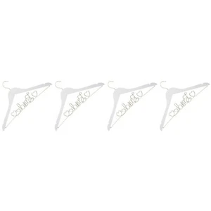 4 Pack Kleiderbügel Für Hochzeitskleider Brautkleid Aus Holz Brautjungfer - Bild 1 von 12