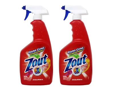2 Pack of Zout Stain Remover Triple Enzyme Spray 22 Ounce