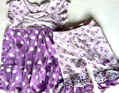 Conjunto de 2 piezas de lunares cortos sin mangas para bebés niñas naartjie talla 6-12 M Foto 1 de 4