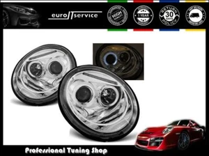 Phares Avant LPVW75 VW NEW BEETLE 1998-2001 2002 2003 2004 2005 ANGEL EYES - Imagen 1 de 9