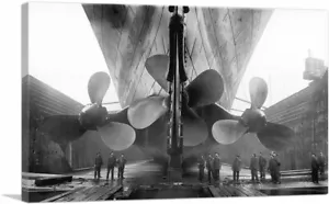 ARTCANVAS RMS Olympic Ship Propellers British Passenger Liner Leinwand Kunstdruck - Bild 1 von 11