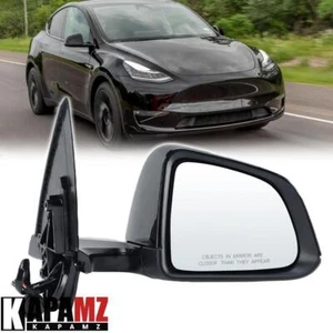 Espejo retrovisor lateral derecho pasajero eléctrico plegable térmico para Tesla modelo Y 2020-2024 negro - Imagen 1 de 11