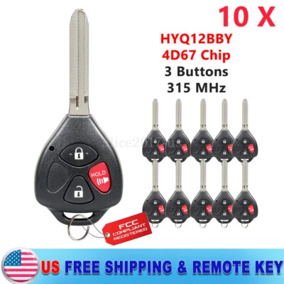 10X For 2008 2009 2010 2011 2012 Scion xB Remote Car Key Fob Control HYQ12BBY Foto 1 de 4