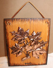 Copper Maple Leaf Wall Hanging Wood Plaque with Canada