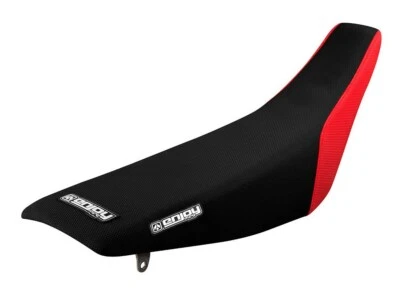 Cubierta de asiento HONDA CR 125 1995-1997 empuñadura laterales rojos pequeños / techo negro grande #119B Foto 1 de 4