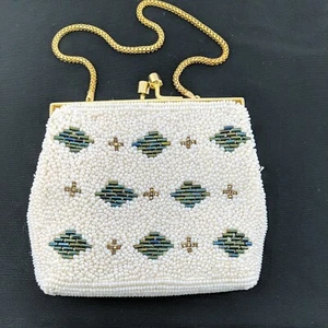 vintage Silk beaded Small Change purse unbranded - Picture 1 of 6