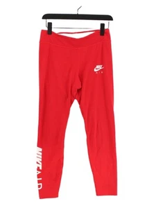Nike Women's Sports Bottoms M Red Cotton with Polyester Leggings - Picture 1 of 5