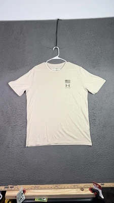 Under Armour свободы рубашка мужская большой бежевый флаг графический логотип футболка Athletic новый - Изображение 1 из 4