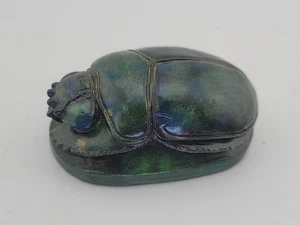 2000 Veronese Egyptian SCARAB BEETLE Resin Talisman Good Luck! Paperweight  - Picture 1 of 9