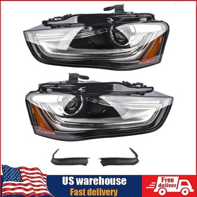 HID/Xenon Non-AFS Projector Headlight For 2013-2016 Audi A4 Passenger&Driver - Image 1 of 4