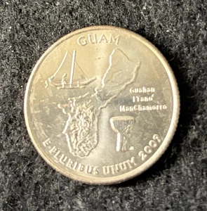 2009 P Guam U.S. Territory Quarter Circulated Free Shipping - Picture 1 of 2