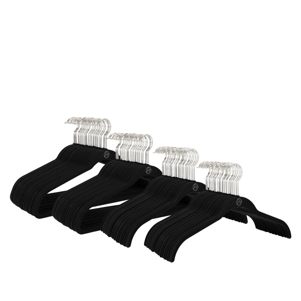 JOY MANGANO The JOY Hangers 50-piece Mega Set with Antimicrobial Technology - Black