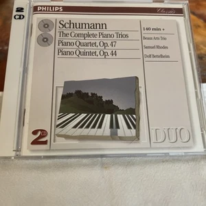 SCHUMANN • COMPLETE PIANO TRIOS • BEAUX ARTS TRIO 2 CDs 1997 Phillips - Picture 1 of 6